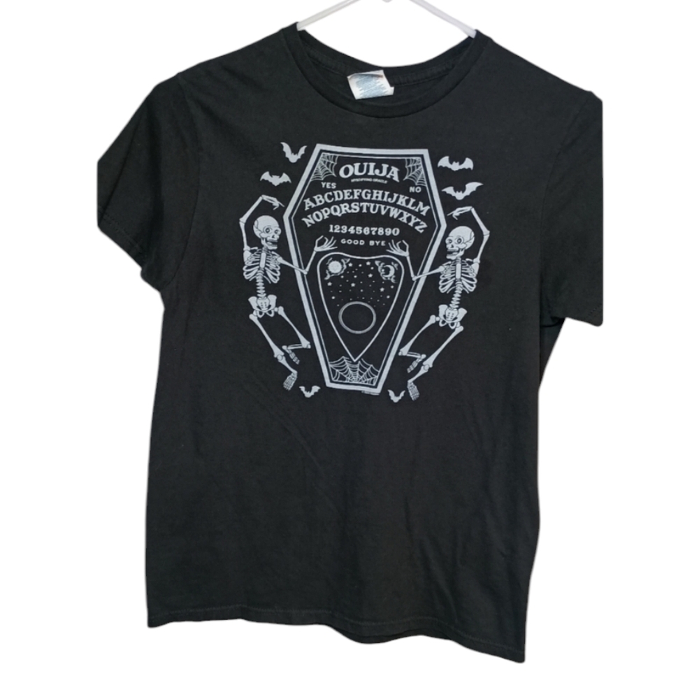 Ouija Board Skeleton Short Sleeve Crew Neck Tee Size Small